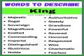 What words describe a king?